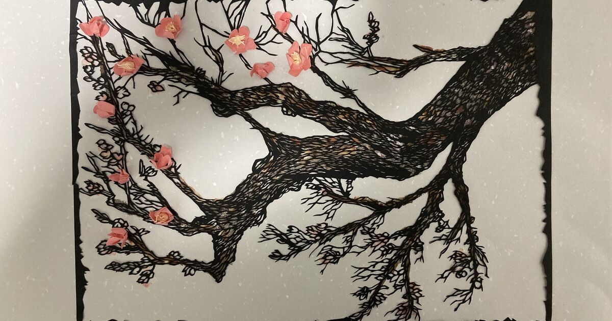 切り絵オーダー】梅の木 切り絵披露 | 新作の展覧会についてなど様々な